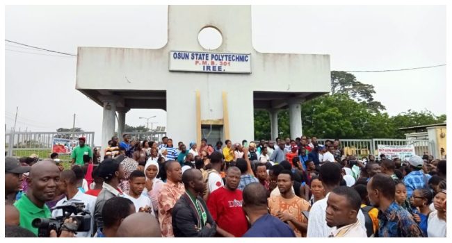 Protest Rocks Osun Poly