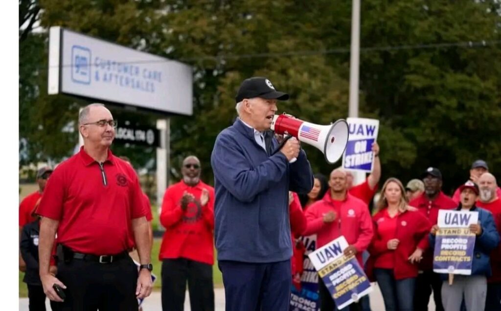 Biden on the picket line