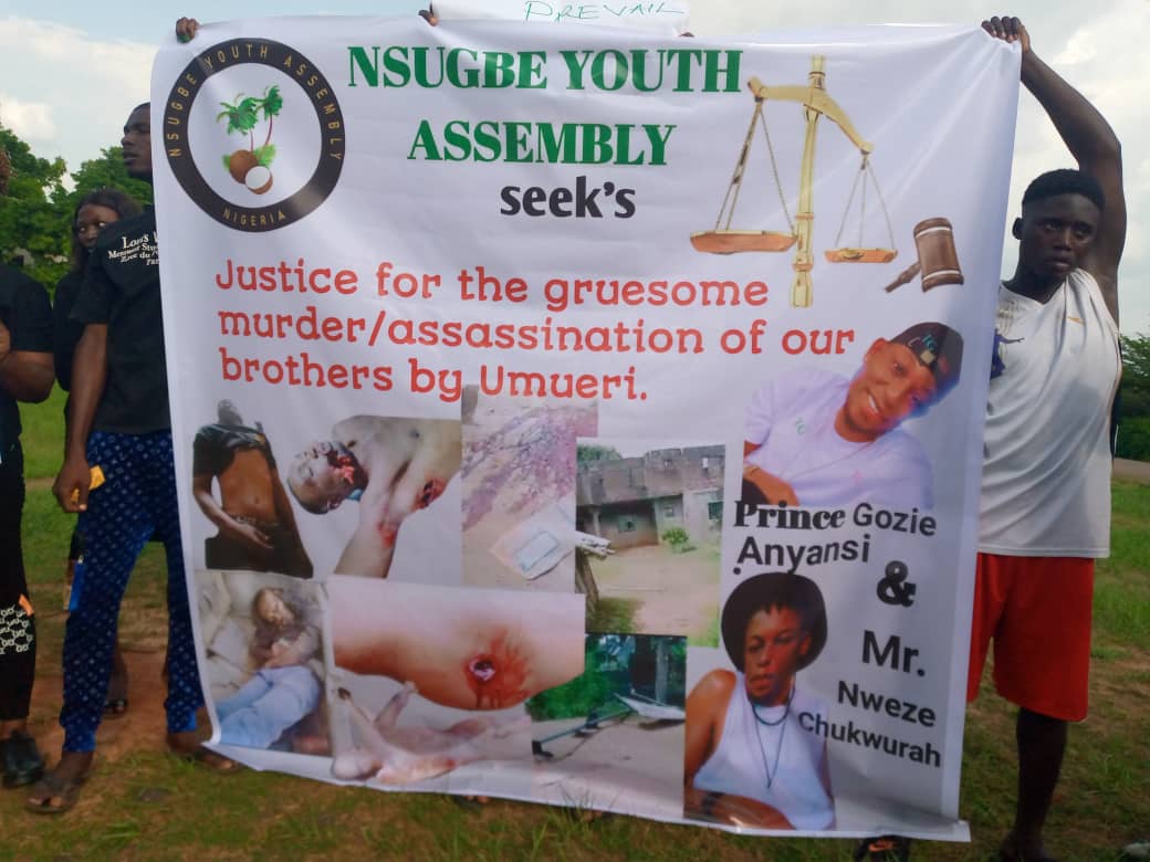 Nsugbe Community Protests Murder of Two Youths by Neighbour, over Boundary Issue