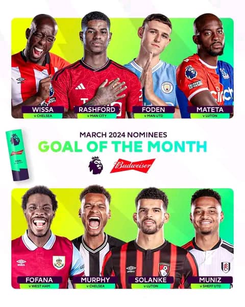The Premier League Shortlists Players and Managers for March awards