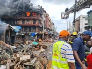 Three Buildings Raze Down In Lagos Market Fire (PHOTOS)