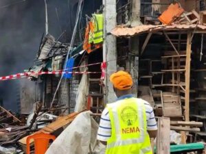 Three Buildings Raze Down In Lagos Market Fire (PHOTOS)