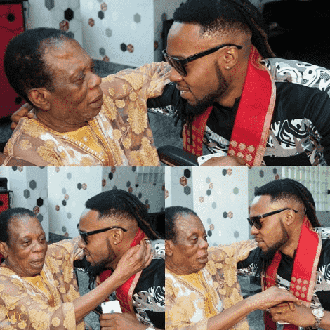 Singer, Flavour Lays Father to Rest
