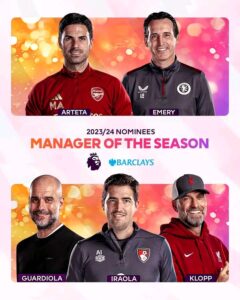 Five shortlisted for Premier Manager of the Season award