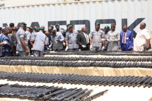 Customs Area 11, Command Onne Intercepts 884, Rifles, 112,500 Live Ammunition, Others, Worth Over N 13 Billion