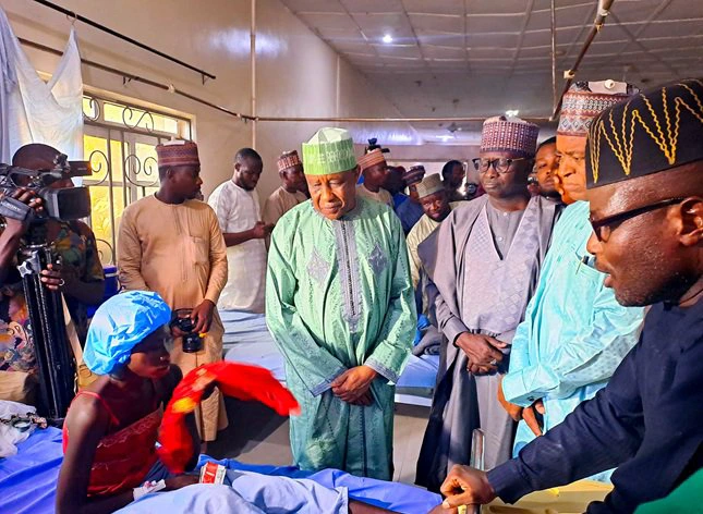 NEDC DG Visits Victims of Gwoza Suicide Bombing at Maiduguri Specialist Hospital