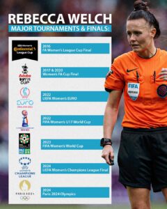Referee Rebecca Welch retires from refereeing to pursue a managerial role.