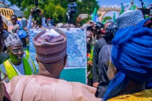 Gombe State Governor, Muhammadu Inuwa Yahaya, CON, among others during Inauguration of Projects in Gombe