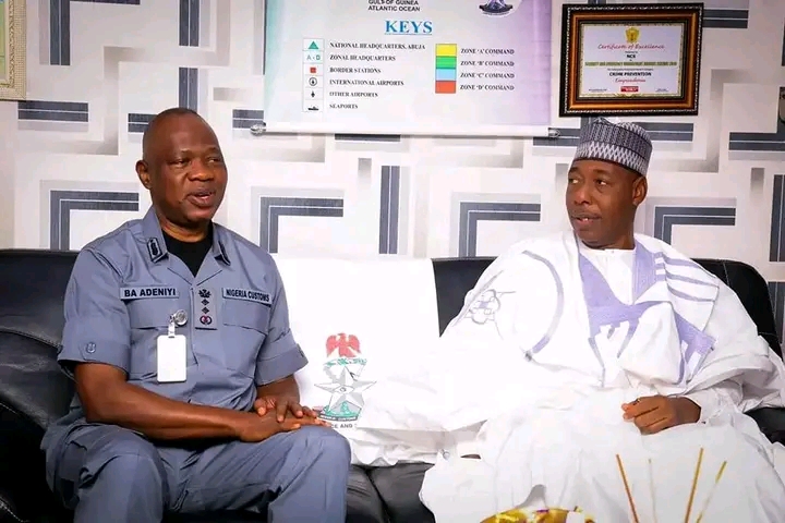 Governor Zulum Expresses Gratitude to Nigeria Customs Service for Continued Support to Borno State