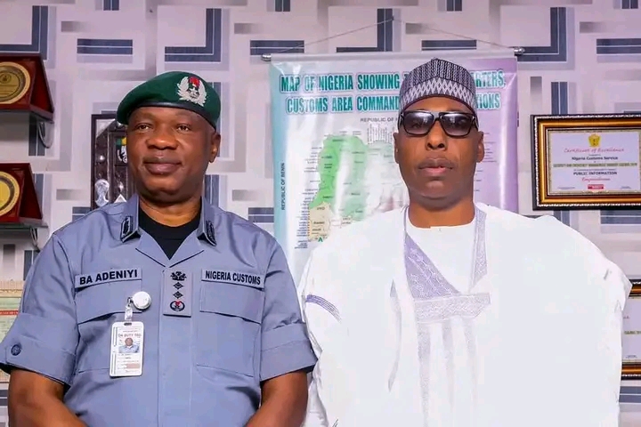 Governor Zulum Expresses Gratitude to Nigeria Customs Service for Continued Support to Borno State