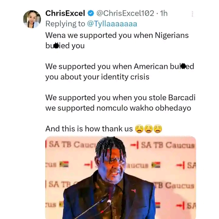 South Africans Lash Out On Tyla For Supporting Nigerian model, Chidinma