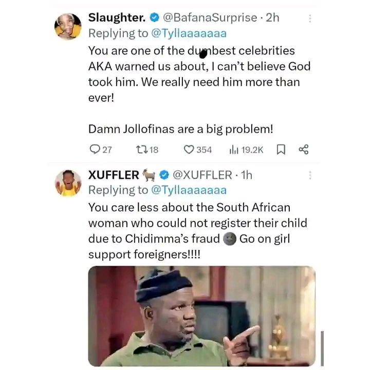 South Africans Lash Out On Tyla For Supporting Nigerian model, Chidinma