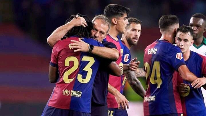 Barca Boss Hansi Flick Praises Team's Grit After Hard-Fought 1-0 Win Over Getafe
