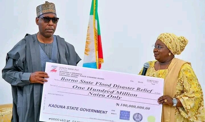 Kaduna State Government Donates N100 Million to Support Flood Victims in Maiduguri