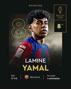 Ballon d'Or: Rodri edges Vinícius and Bellingham to claim the 2024 edition