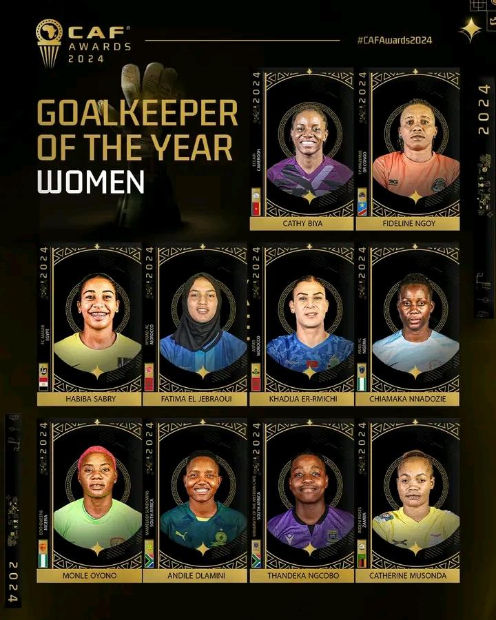 CAF Awards: Rasheedat Ajibade, Chiamaka Nnadozie, and the Super Falcons nominated in the Women’s categories.