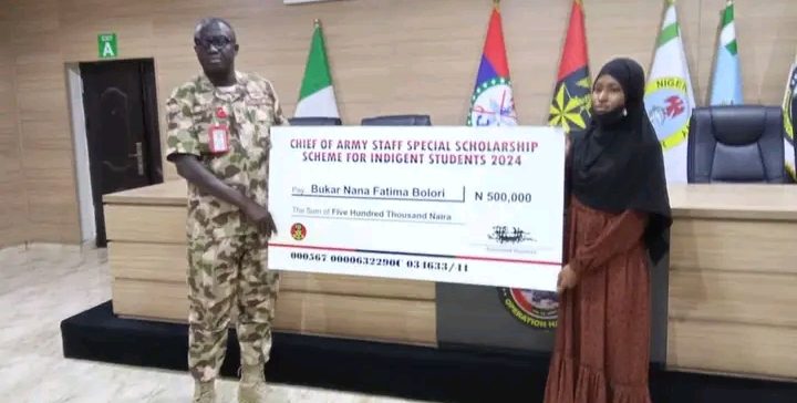 Nigerian Army Awards Five-Year Scholarship to Borno state Indigene, to Study Islamic Law