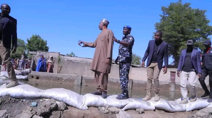 Governor Zulum Visits Ngala LGA to Assess Flood Damage, Distributes Relief to Victims