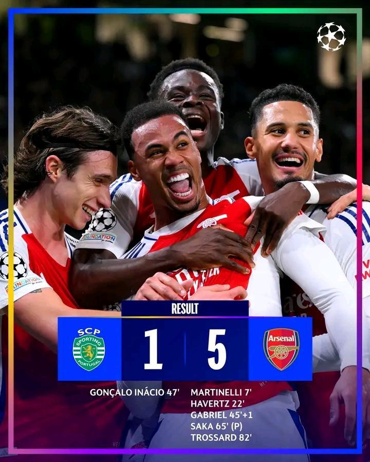 UCL: City Stunned Again; Leverkusen, Atalanta, Arsenal and Barcelona Record Emphatic Victories