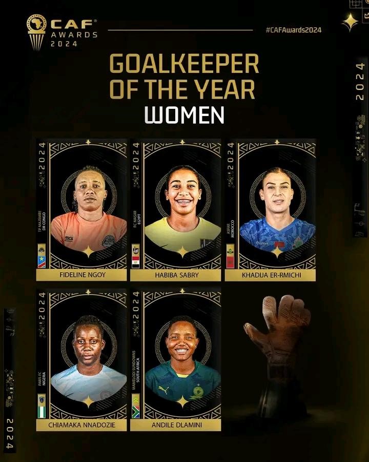 CAF Award: Nnadozie Makes Final Shortlist for Player and Goalkeeper of the Year