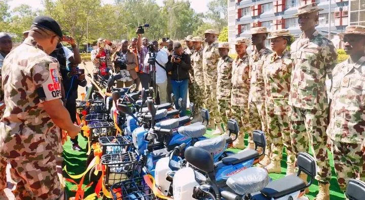 Nigerian Army 3 Division Rewards Soldiers with Electric Motorcycles for Outstanding Service in Jos 