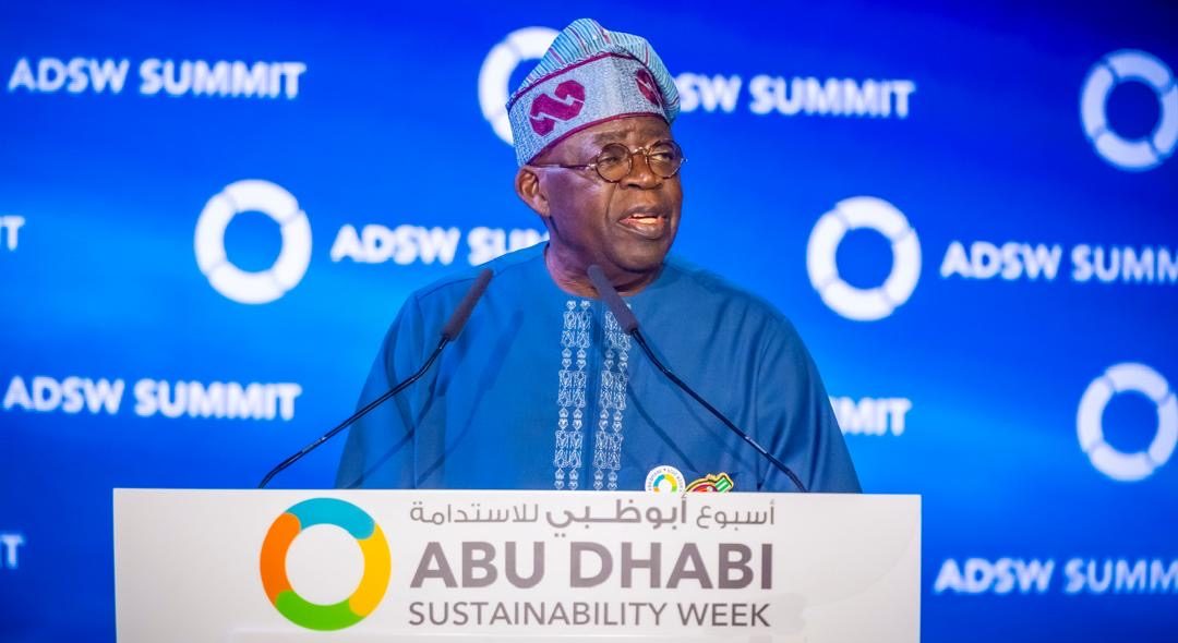 Tinubu Calls for Global Collaboration on Climate Change at Abu Dhabi Sustainability Summit
