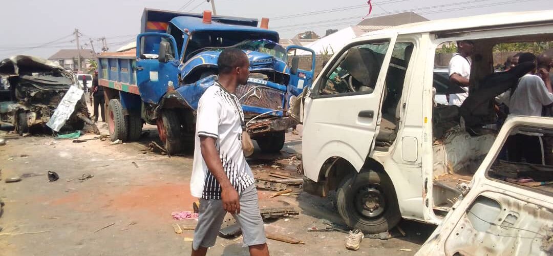 Many Feared Dead as Anambra’s Anti-Touting Squad Vehicle Crashes with Tipper During Enforcement