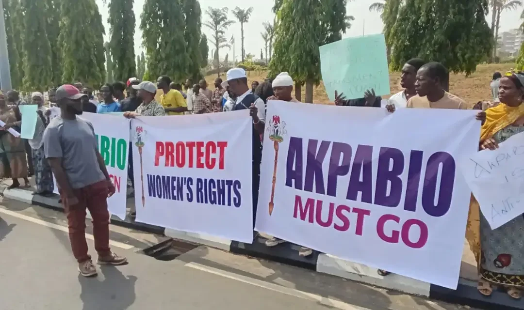 JUST IN: Natasha: ‘Akpabio Must Go’ Protesters Storm Abuja