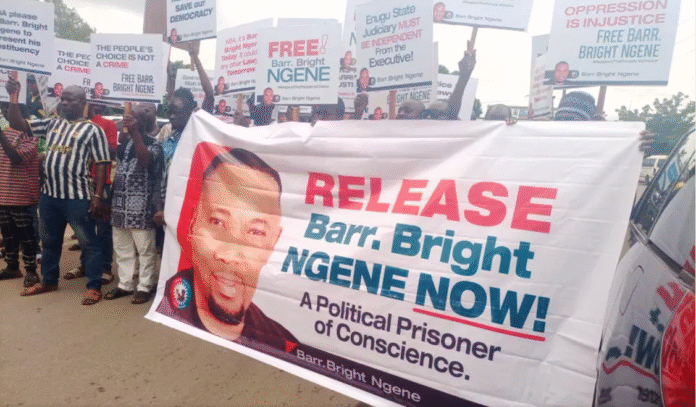 Protesters Disrupt Ongoing NBA Conference in Enugu Over Detained Legislator