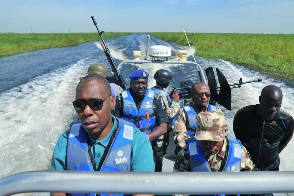 Governor Zulum Inspects Lake Chad Clearance Project, Opens New Islamic College in Baga