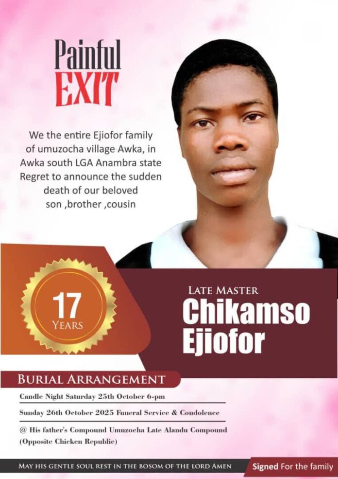 Police insist investigation into death of 17-Year-Old Anambra apprentice must continue, despite Family's withdrawal
