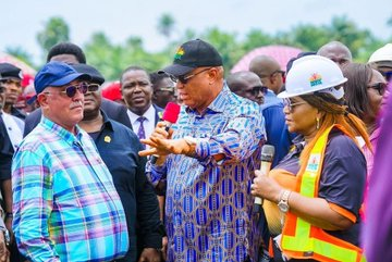 Governor Umo Eno Inspects Model Secondary School Project in Nsit Ubium