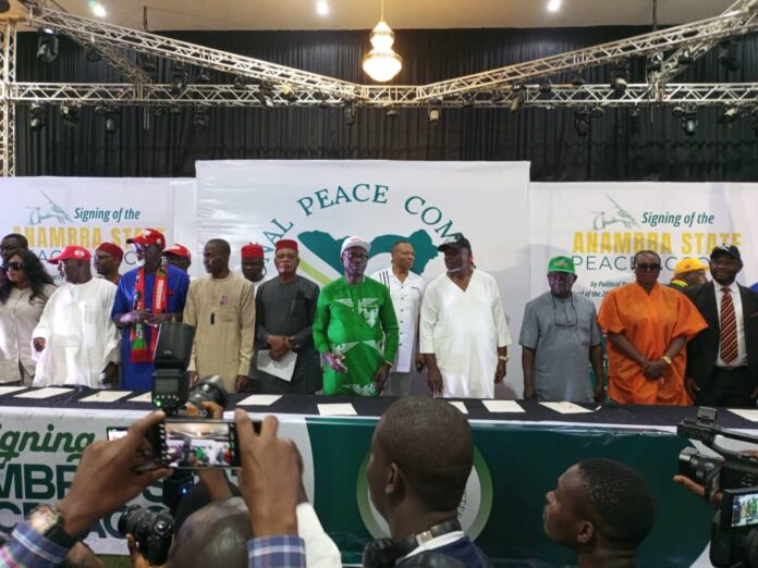 Anambra Guber: 16 Political Parties, Candidates sign Peace Accord, commit to peaceful conduct