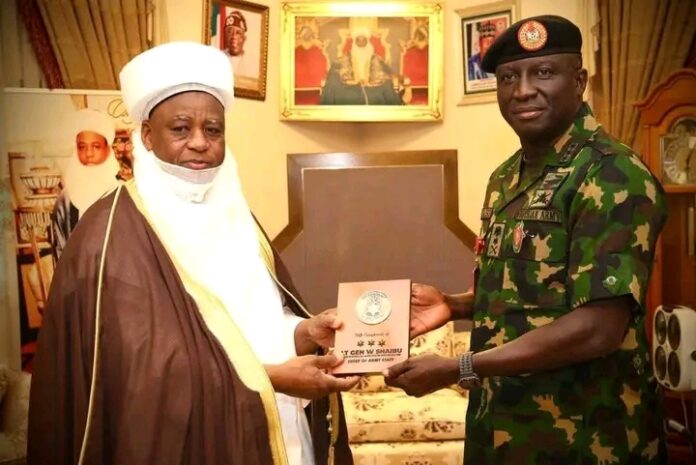 Army Chief Meets Sultan of Sokoto Amid US Airstrikes on ISIS Enclaves
