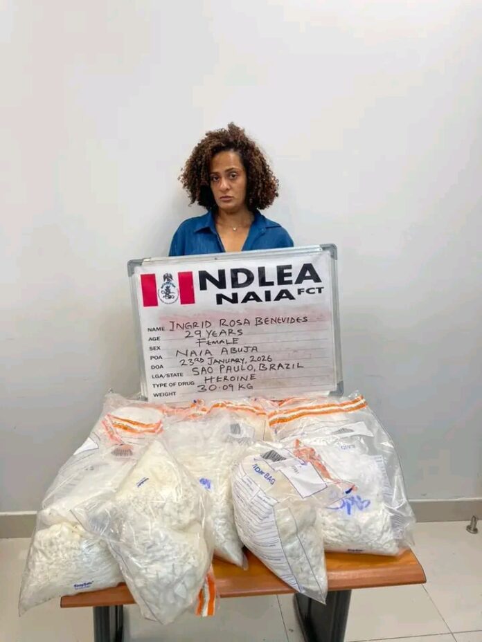 NDLEA Nabs Brazilian Woman with N3bn Heroin at Abuja Airport, Seizes Explosives and Tons of Drugs Nationwide