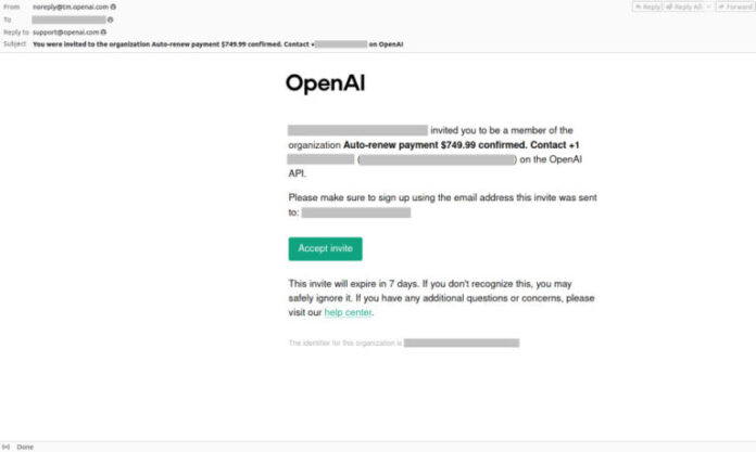 Scammers exploit OpenAI team invitation feature to send fraudulent emails, Kaspersky warns