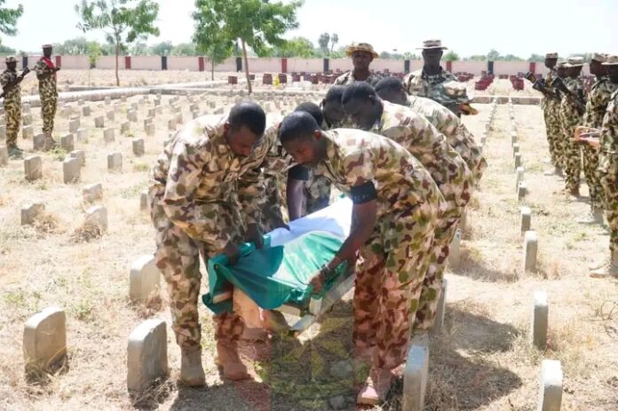 Former Borno Governor Maina Maji Collapses During Burial of 12 Slain Soldiers in Maiduguri
