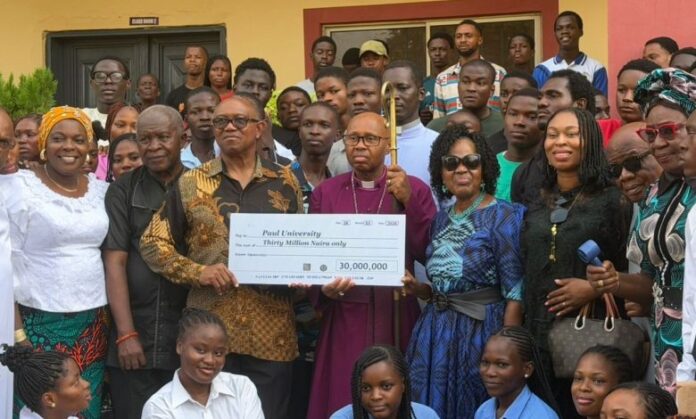 Obi donates N30m to Anglican Mission University, emphasize commitment to education