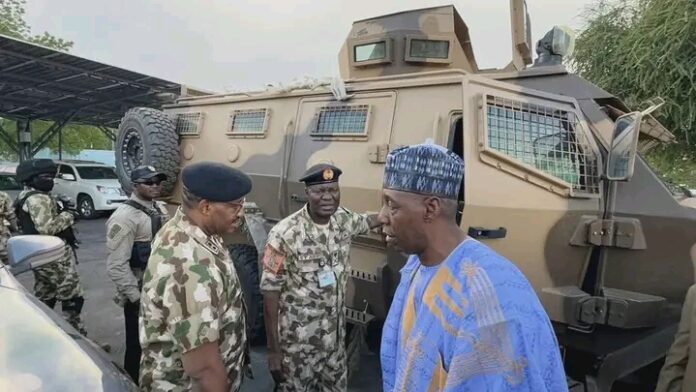 Zulum Hands Over MRAP Vehicles to Army, Pledges One-Month Closure of Madinatu IDP Camp