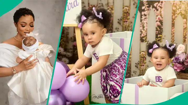 Toke Makinwa Shows Daughter Yakira's Face for the First Time on Her Birthday