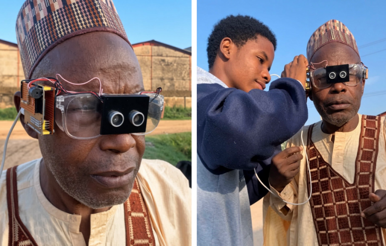 Blind Man Tests AI Glasses Built by Nigerian Teen, Khalifa Aminu