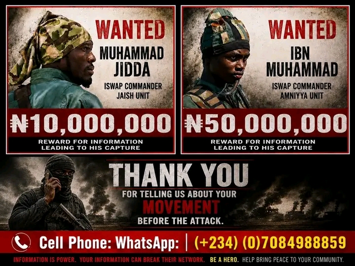 Army Declares Top ISWAP Leader Wanted, Promises Reward for Credible Tip-Off