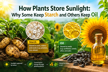 How Plants Store Sunlight: Why Some Keep Starch and Others Keep Oil